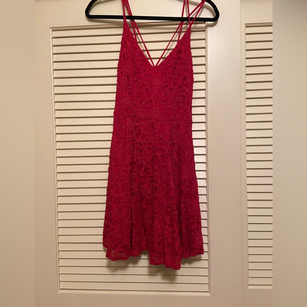 Pink Sparkly Homecoming Dress